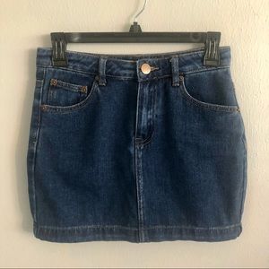 Jean mini skirt